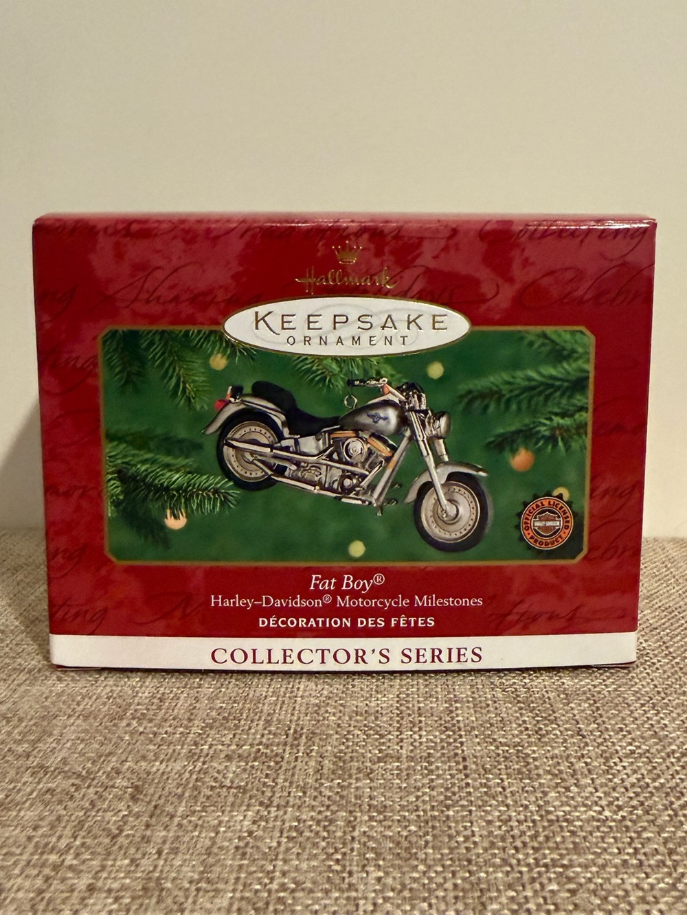 Hallmark Keepsake Vintage 2000 Fat Boy Motorcycle Ornament
